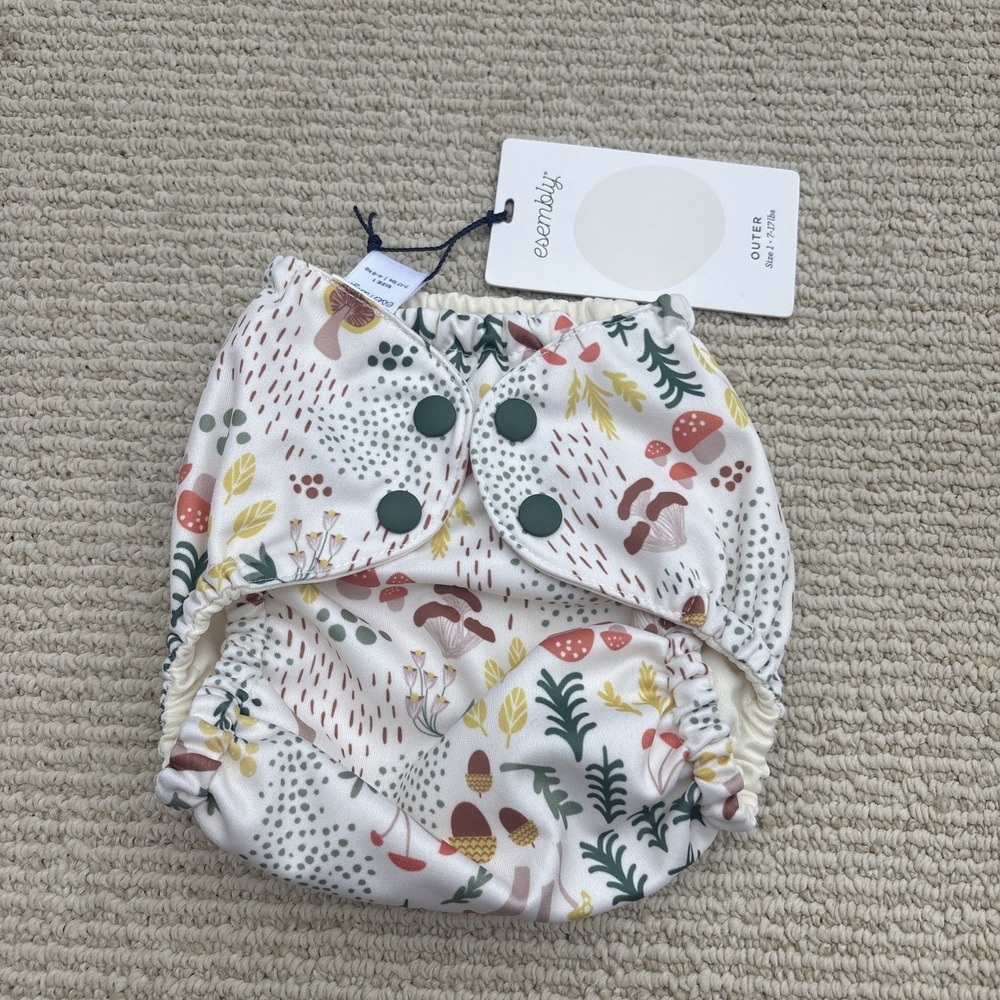 Esembly Baby Outer Cloth Diaper Cover Fantastic Fungi Size 1 (7-17lbs)